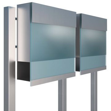 Brievenbus unit Manhattan Special Blue for Two in RVS