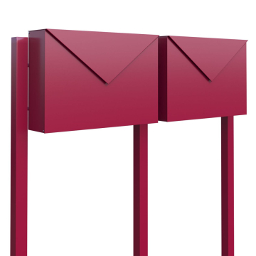 Brievenbus unit Letter for Two in Rood