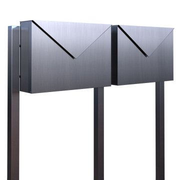 Brievenbus unit Letter for Two in RVS