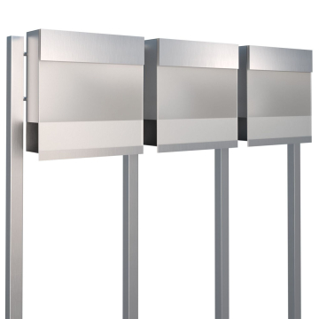Brievenbus unit Manhattan Special White for Three in RVS