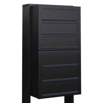 Brievenbus unit Cube for Six in Zwart