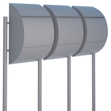 Postkastsysteem Jumbo voor drie Grijs Mettallic
