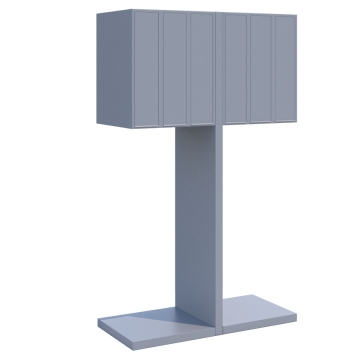 Postkastsyteem Hermes Clone voor zes Grijs Mettallic