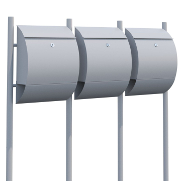 Brievenbus unit Sunshine for Three in Grijs Metallic