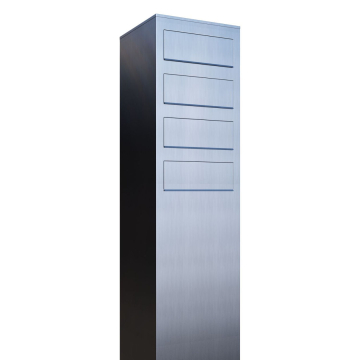 Brievenbus unit Monolith for Four in RVS