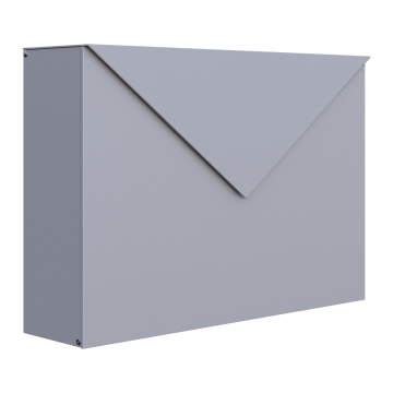 Brievenbus Letter in Grijs Metallic
