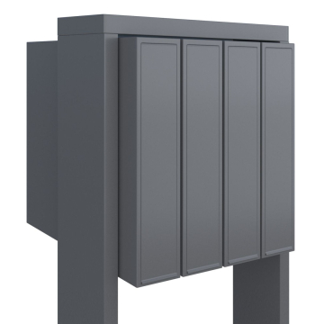 Brievenbus unit Flag for Four in Grijs Metallic