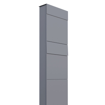 Brievenbus unit The Box for Two in Grijs Metallic
