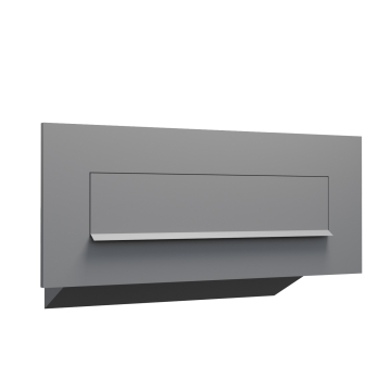 Doorvoerwandbrievenbus Nova in Grijs Metallic
