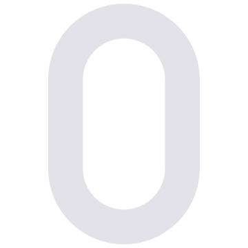Zelf -adhesief huisnummer "0" - 76 mm in wit