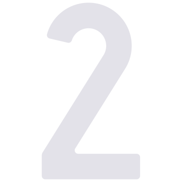Zelf -adhesief huisnummer "2" - 76 mm in wit
