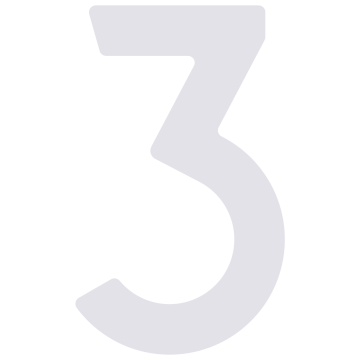 Zelf -adhesief huisnummer "3" - 76 mm in wit