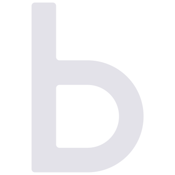 Zelf -adhesief huisnummer "b" - 76 mm in wit