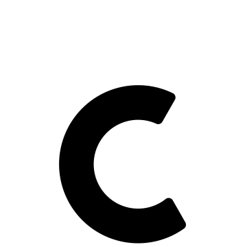 Letter ''c'' Zwart