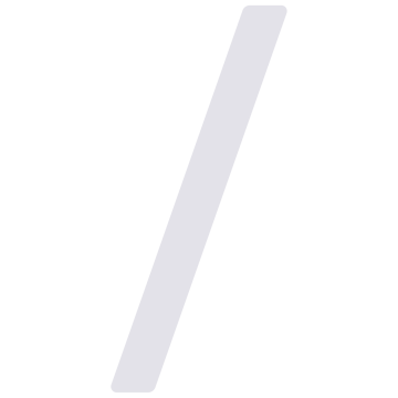 Teken slash ''/'' Wit