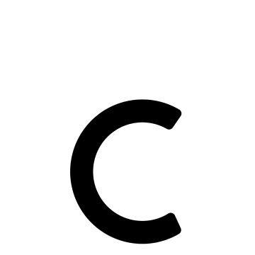 huisnummer ''c'' - 152mm Zwart