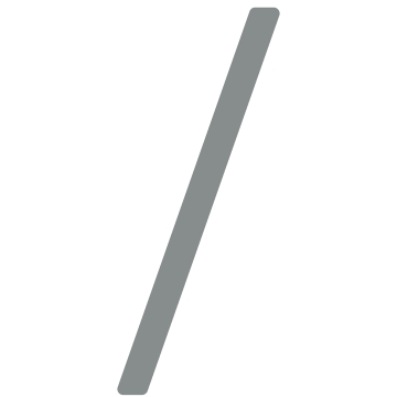 huisnummer Slash ''/'' - 152mm Grijs Mettallic