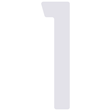 Zelf -adhesief huisnummer "1" - 40 mm in wit