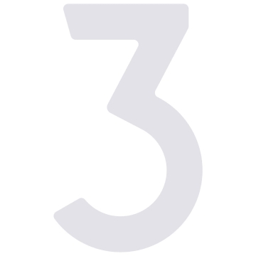 Zelf -adhesief huisnummer "3" - 40 mm in wit