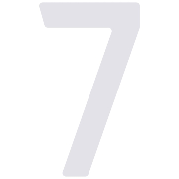 Zelf -adhesief huisnummer "7" - 40 mm in wit