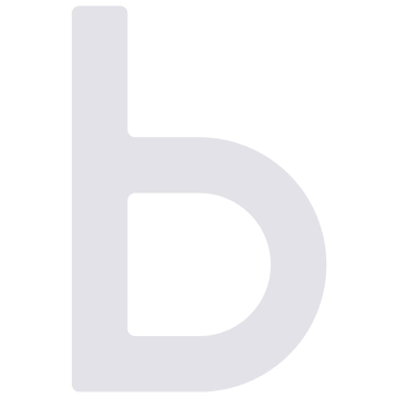 Zelf -adhesief huisnummer "b" - 40 mm in wit