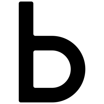 Zelf -adhesief huisnummer "b" - 40 mm in zwart