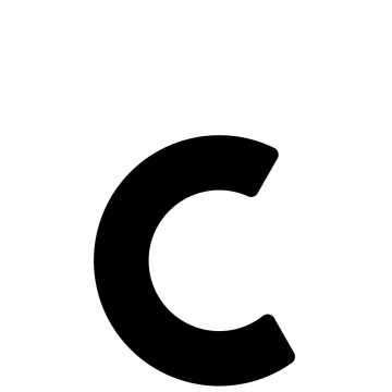Zelf -adhesief huisnummer "c" - 40 mm in zwart