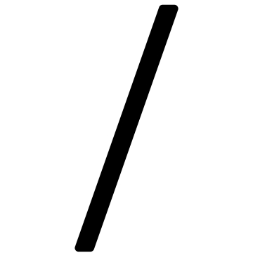 Zelf -adhesief huisnummer "Slash" - 200 mm in zwart