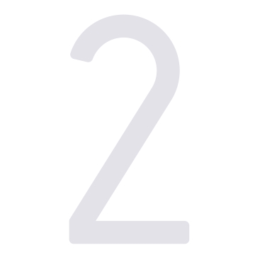 Zelf -adhesief huisnummer "2" - 245 mm in wit