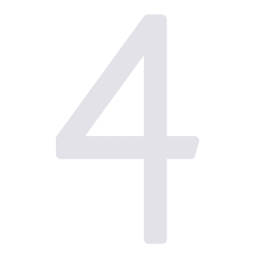 Zelf -adhesief huisnummer "4" - 245 mm in wit