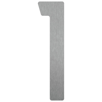 Zelf -adhesief huisnummer "1" - 76 mm in RVS