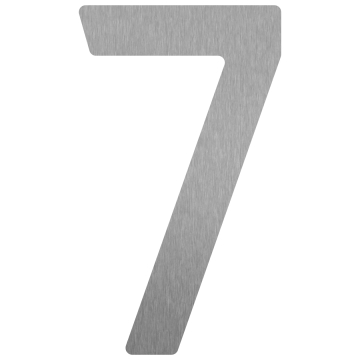 Zelf -adhesief huisnummer "7" - 76 mm in RVS