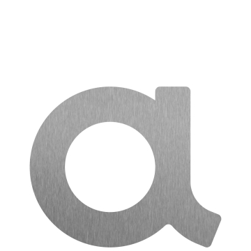 Zelf -adhesief brief "a" - 76 mm in RVS