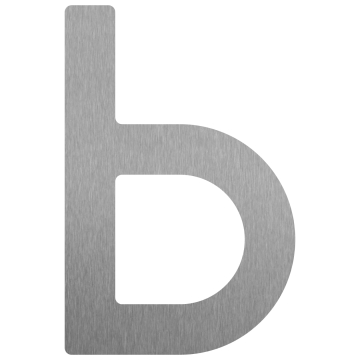 Zelf -adhesief huisnummer "b" - 76 mm gemaakt van Okerbruin staal
