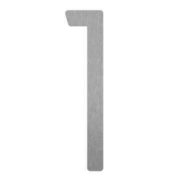 Modern huisnummer  "1" - 200 mm in RVS