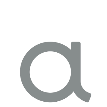 Brief modern '' a '' - 245 mm in grijs metallic