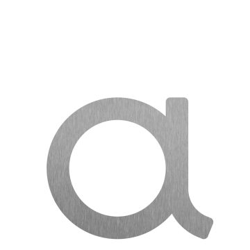 Brief modern 'a' ' - 245 mm gemaakt van Okerbruin staal