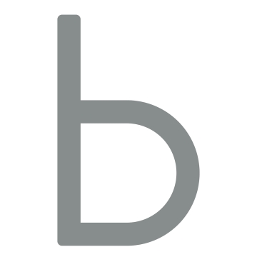 Brief modern '' b '' - 245 mm in grijs metallic