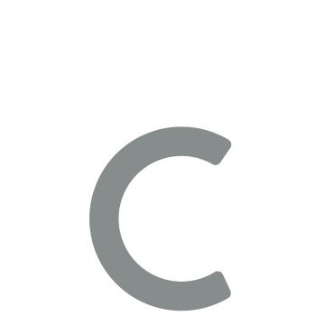 Modern huisnummer  "c" - 200 mm in grijs metallic