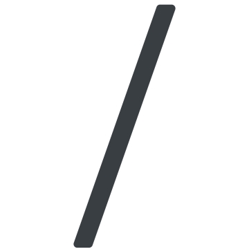 Zelf -adhesief huisnummer "slash" - 152 mm in antraciet