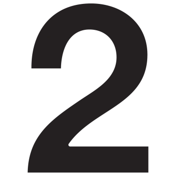 huisnummer ''2'' Zwart
