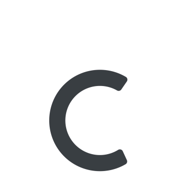 Modern huisnummer  "c" - 200 mm in antraciet