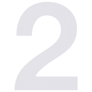 huisnummer ''2'' Wit