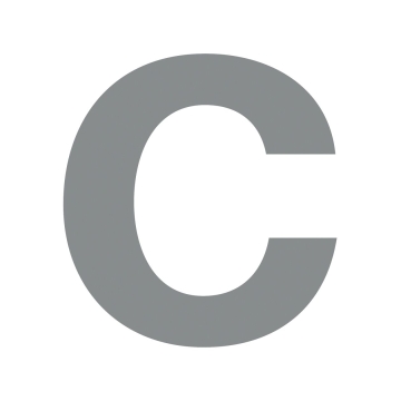 Huisnummer ''c'' Grijs Mettallic