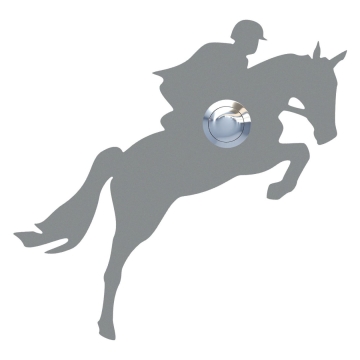 Deurbel Springpaard Grijs Mettallic
