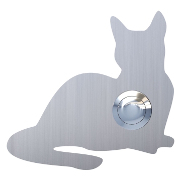 Deurbel Kat ''Kitty'' RVS