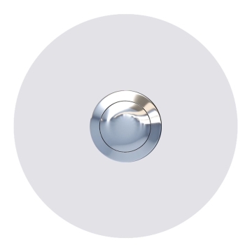 Deurbel rond Wit