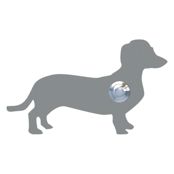 Deurbel Hond ''Charly'' Grijs Mettallic