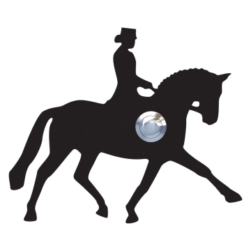 Deurbel dressuurpaard Zwart