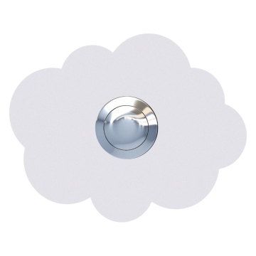 Deurbel wolk Wit